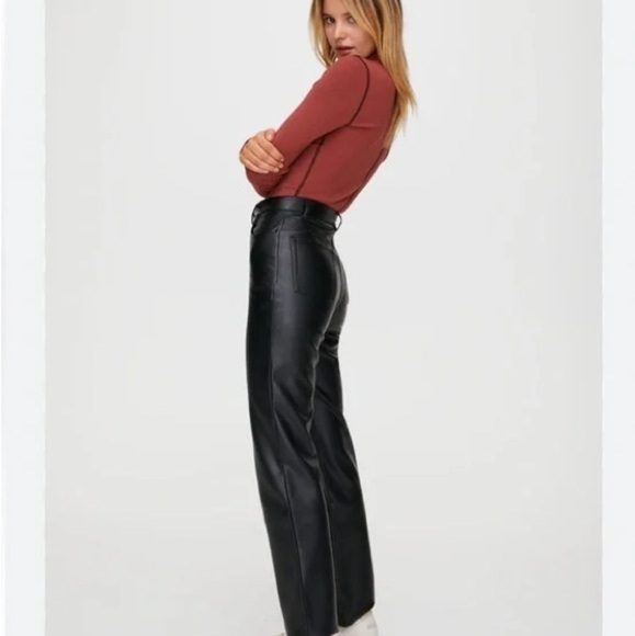 Aritzia Wilfred The Melina Faux Leather Pants Size 0 - Picture 8 of 17